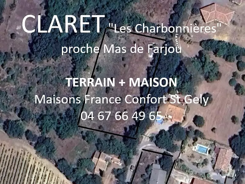 Terrain à bâtir, 300 m² - Claret (34270)
