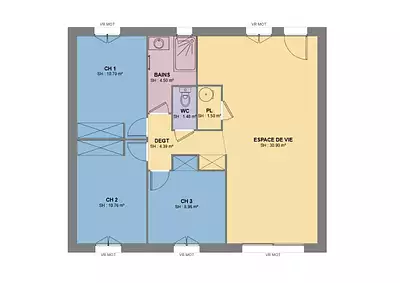 Maison neuve, 73 m²