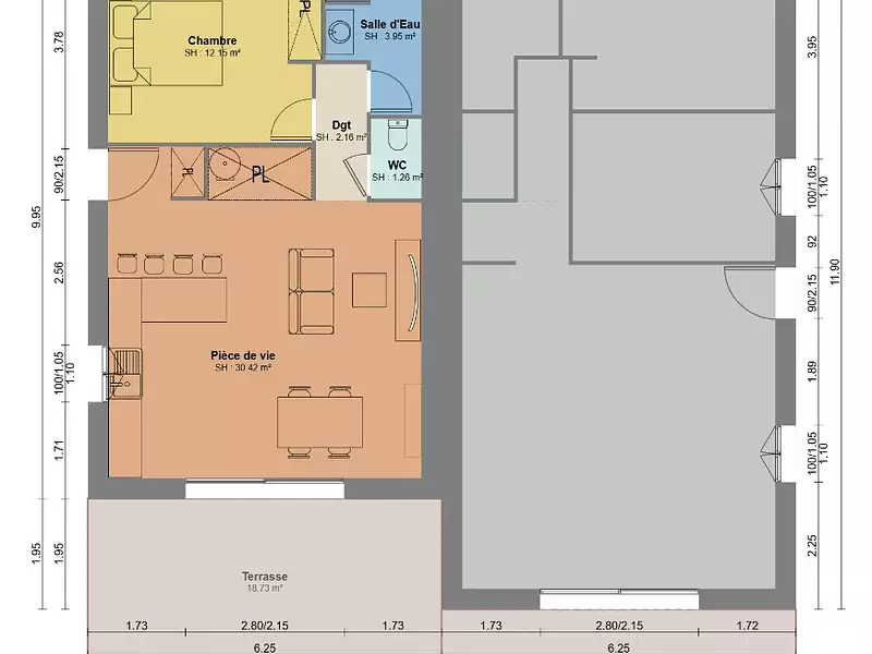 Maison neuve, 50 m² - Le Luc (83340)