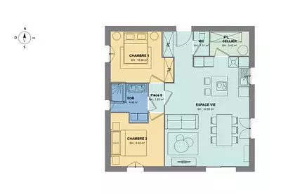 Maison neuve, 65 m²