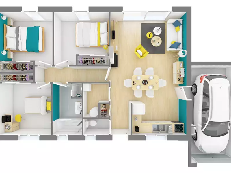 Maison neuve, 73 m² - Merville (31330)
