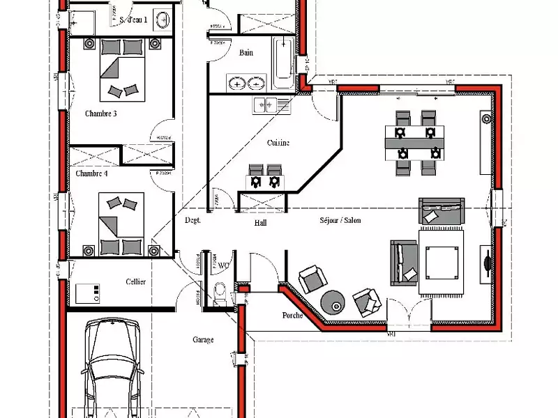 Maison neuve, 100 m² - Castelnau-de-Médoc (33480)
