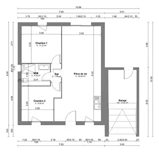 Maison neuve, 50 m²