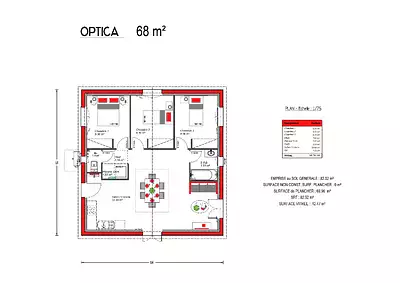 Maison neuve, 68 m²
