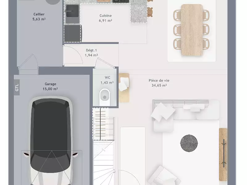Maison neuve, 90 m² - Monnerville (91930)