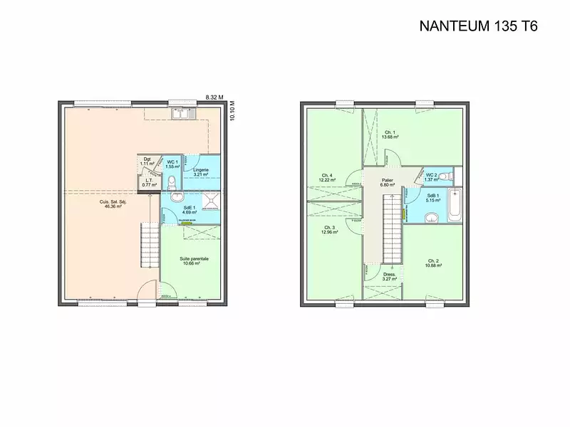 Maison neuve, 100 m² - Nantes (44000)