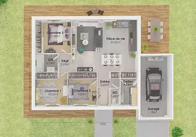 Maison neuve, 81 m²