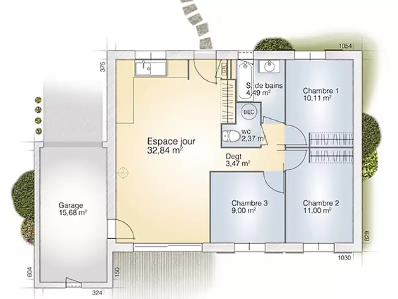 Maison neuve, 73 m² - Lecques (30250)