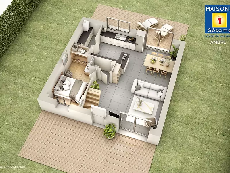 Maison neuve, 96 m² - Salins (77148)