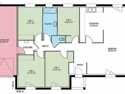 Maison neuve, 89 m² - Villeneuve-sur-Cher (18400)