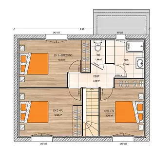 Maison neuve, 87 m²