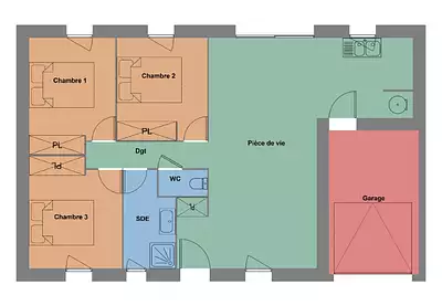 Maison neuve, 68 m²