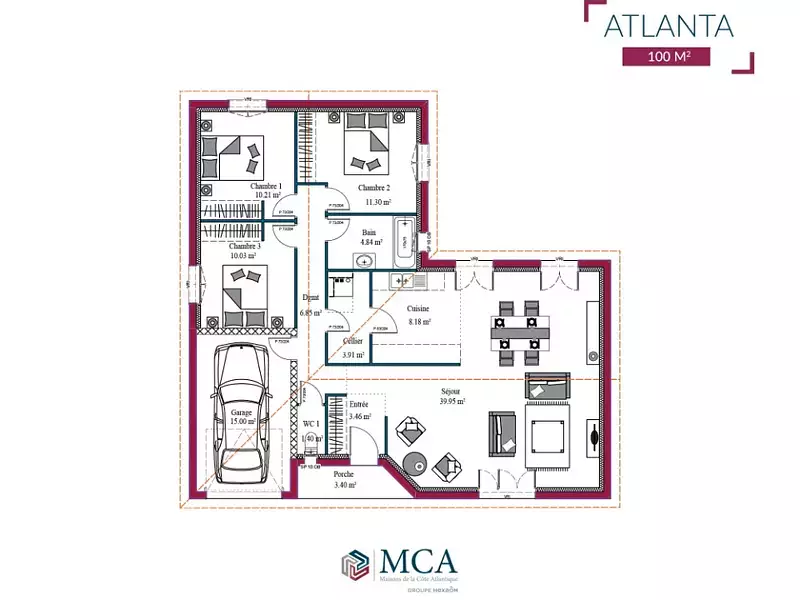 Maison neuve, 100 m² - Atur (24750)