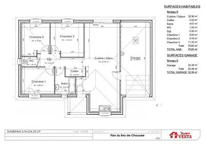 Maison neuve, 87 m²
