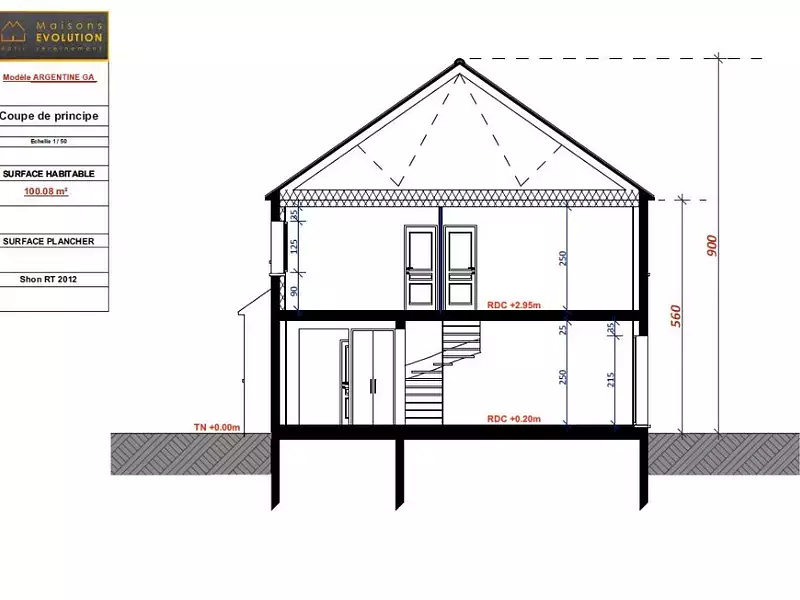 Maison neuve, 100 m² - Us (95450)