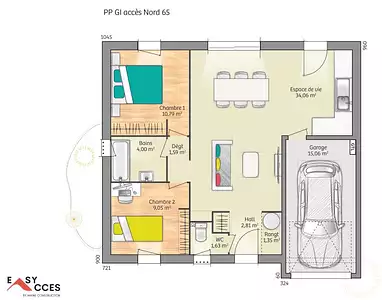 Maison neuve, 65 m²