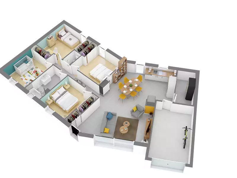 Maison neuve, 98 m² - Loches (37600)