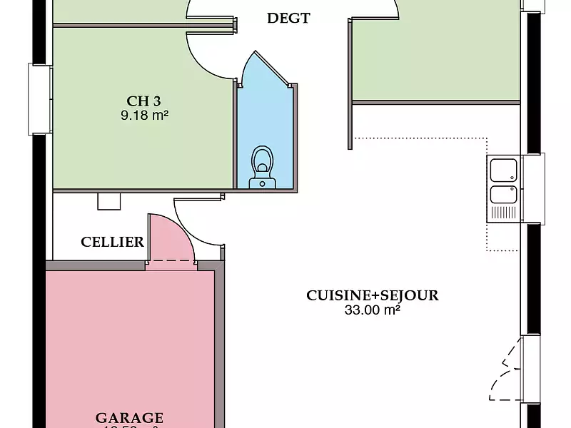 Maison neuve, 98 m² - Montfort-le-Gesnois (72450)