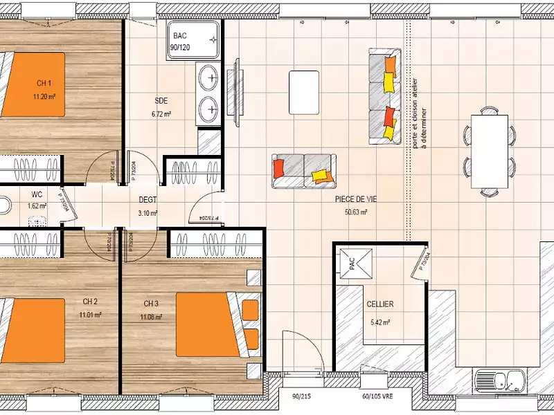 Maison neuve, 100 m² - Feneu (49460)