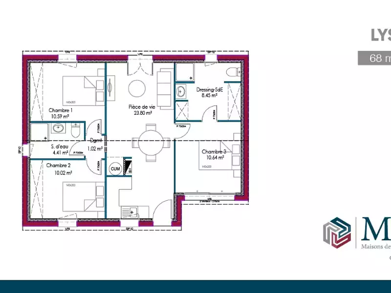 Maison neuve, 100 m² - Roquefort (40120)