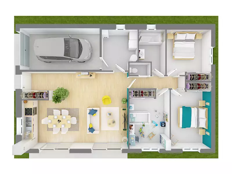 Maison neuve, 90 m² - Saint-Bénigne (01190)