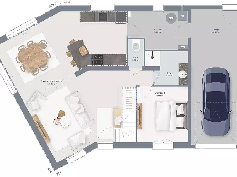 Maison neuve, 110 m² - Saint-Fargeau-Ponthierry (77310)