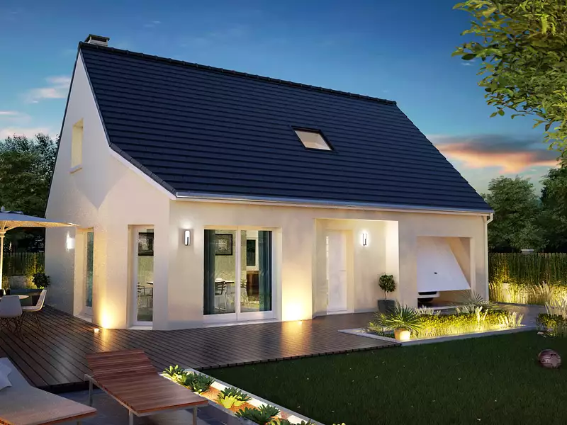 Maison neuve, 93,21 m² - Ablon (14600)