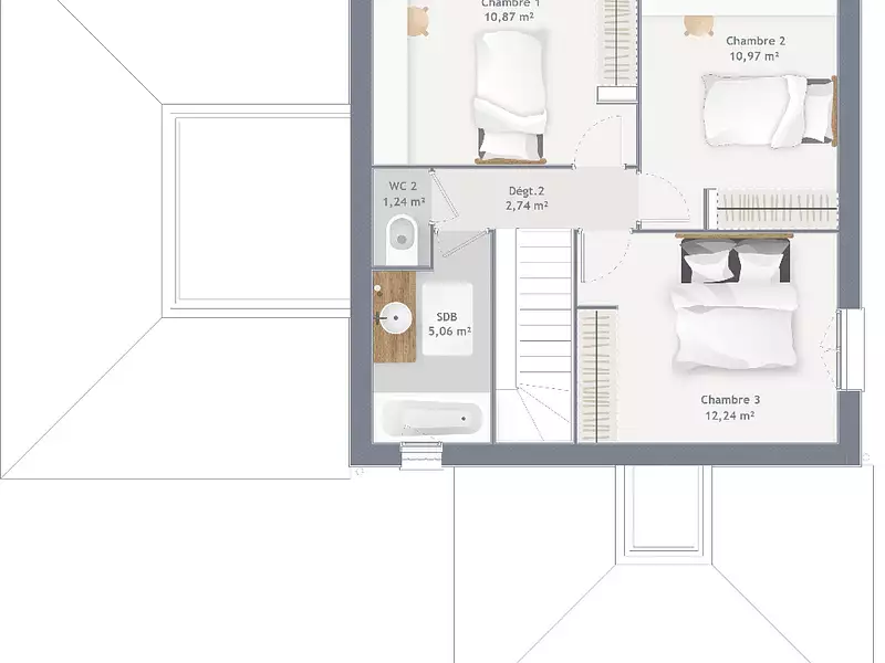Maison neuve, 125 m² - Vermelles (62980)