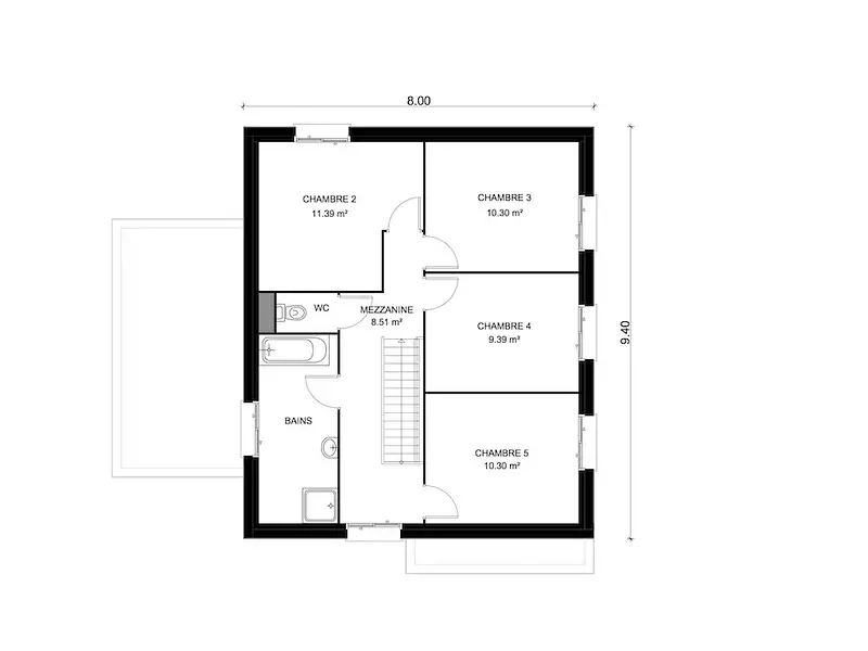 Maison neuve, 106 m² - Vallères (37190)