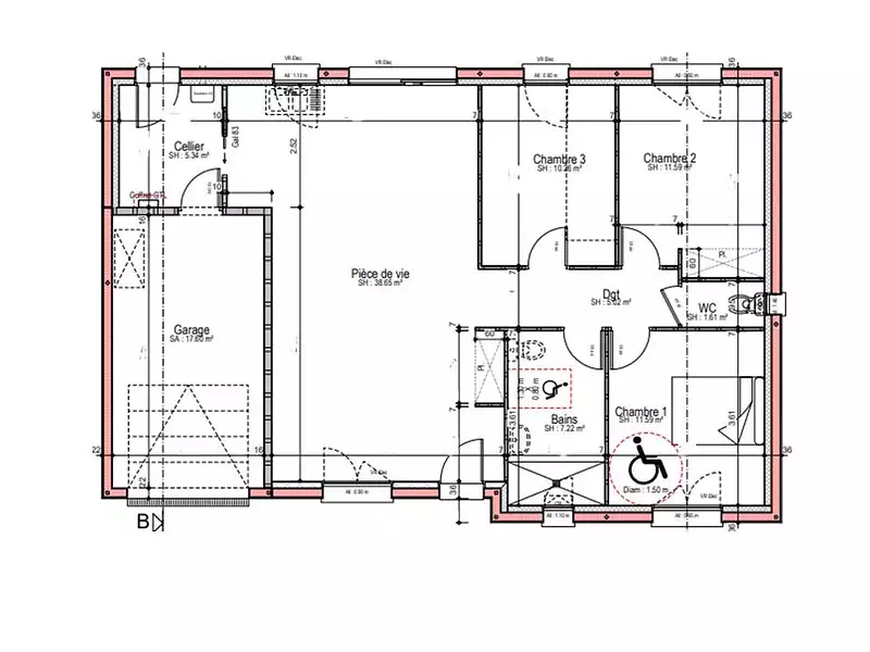 Maison neuve, 91 m² - Changé (72560)