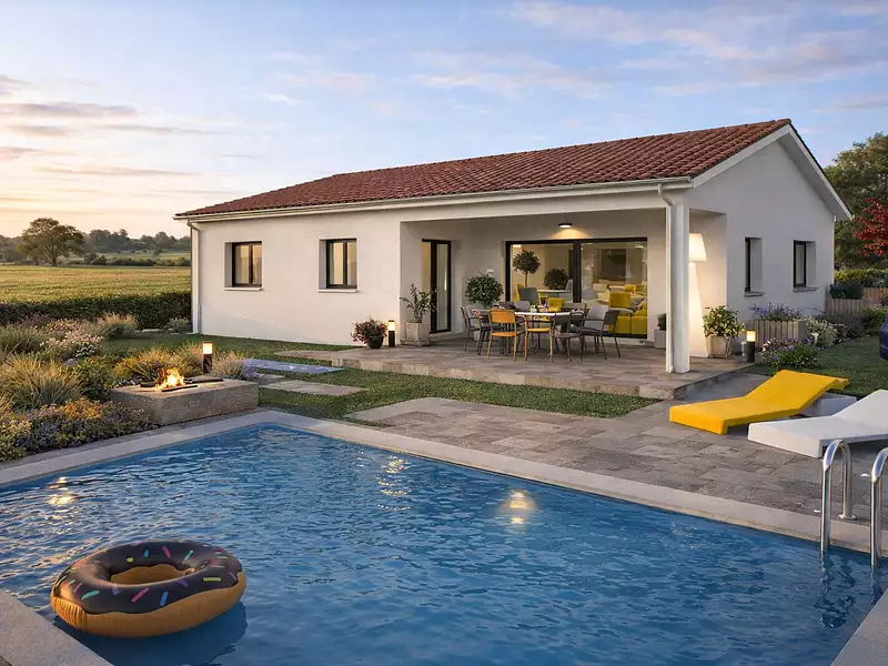 Maison neuve, 105 m² - Bâgé-Dommartin (01380)