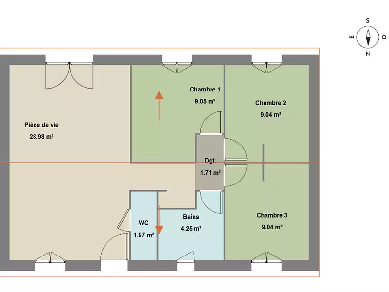 Maison neuve, 64 m² - Fos-sur-Mer (13270)