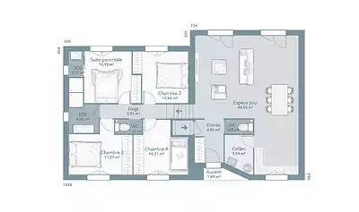 Maison neuve, 110 m²