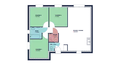 Maison neuve, 74 m²