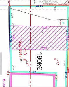 Terrain à bâtir, 554 m²
