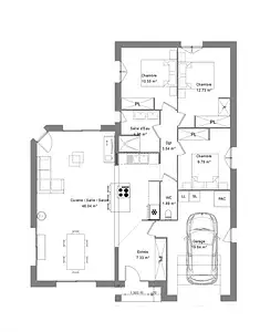 Maison neuve, 100 m²