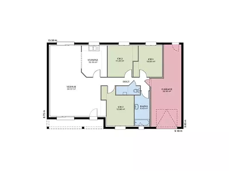 Maison neuve, 81 m² - Tôtes (76890)