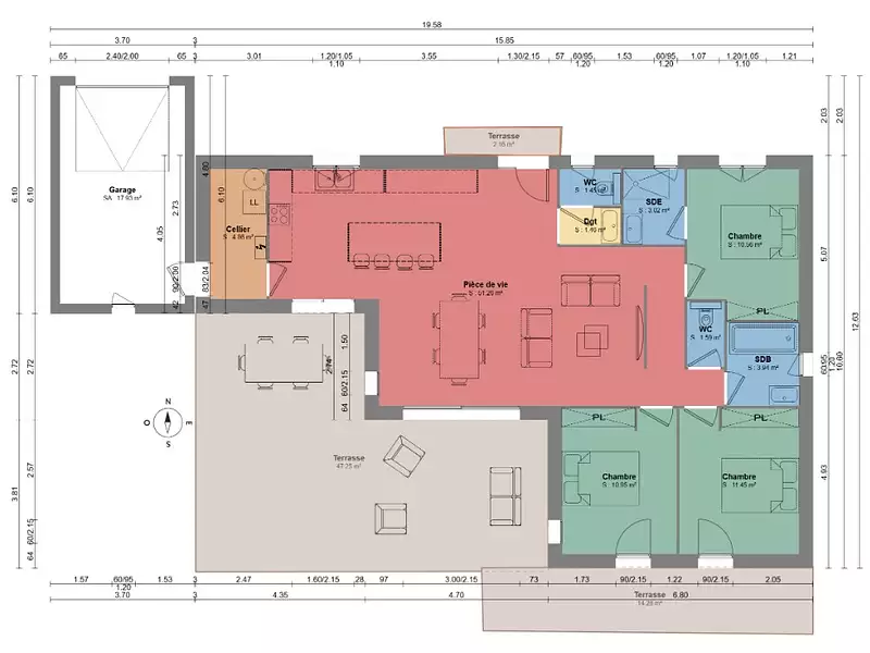 Maison neuve, 100 m² - Allan (26780)