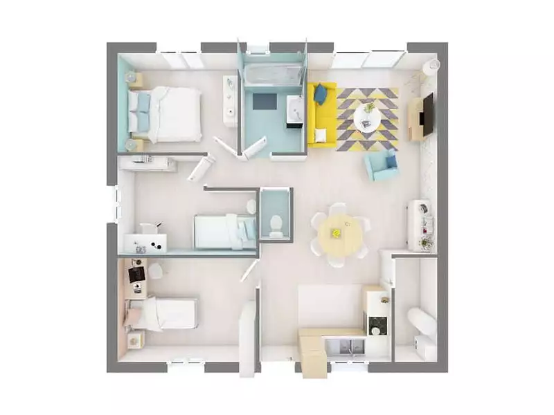 Maison neuve, 73 m² - Pernay (37230)