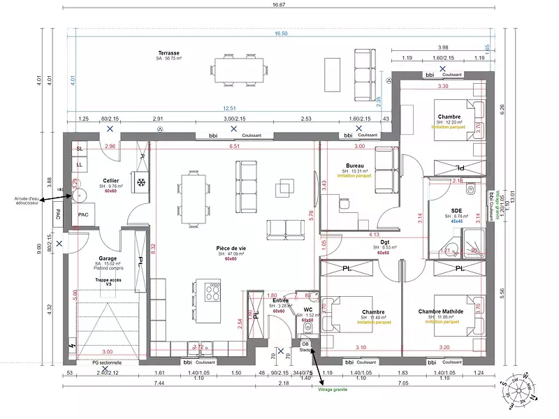 Maison neuve, 121,31 m² - Toutainville (27500)