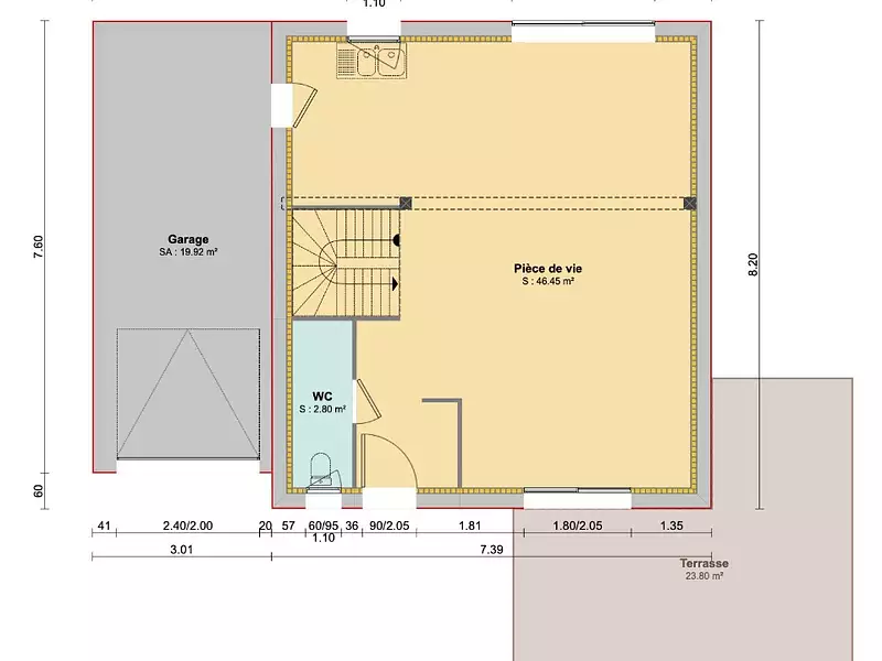 Maison neuve, 91 m² - Franqueville-Saint-Pierre (76520)