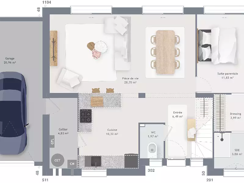 Maison neuve, 140 m² - Saint-Jacques-sur-Darnétal (76160)