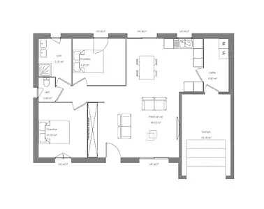 Maison neuve, 71 m²
