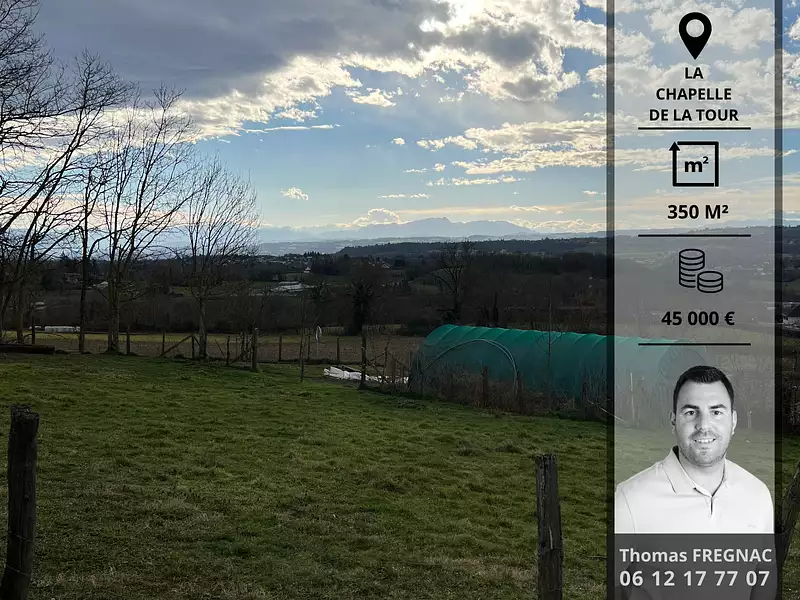 Terrain à bâtir, 350 m² - La Chapelle-de-la-Tour (38110)