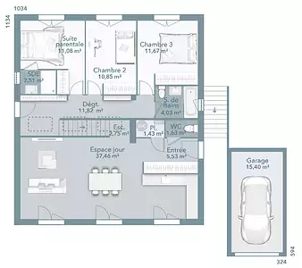 Maison neuve, 100 m²