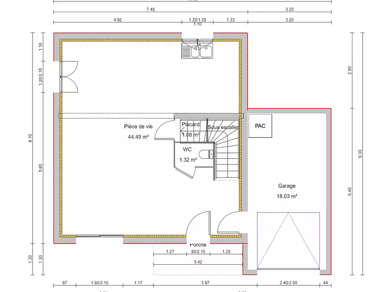 Maison neuve, 93 m² - Sainte-Sigolène (43600)