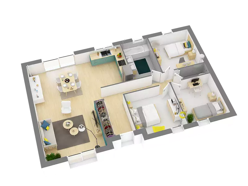 Maison neuve, 95,3 m² - Gauciel (27930)