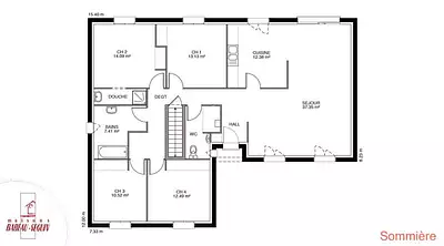 Maison neuve, 107 m²