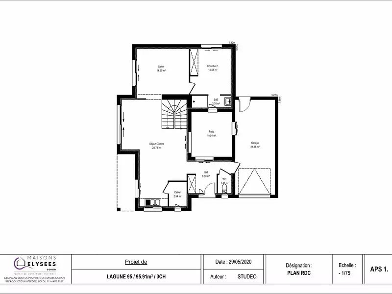 Maison neuve, 95 m² - Vaux-sur-Mer (17640)