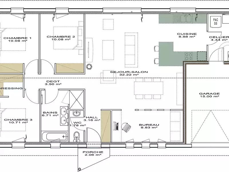 Maison neuve, 90 m² - Hinx (40180)